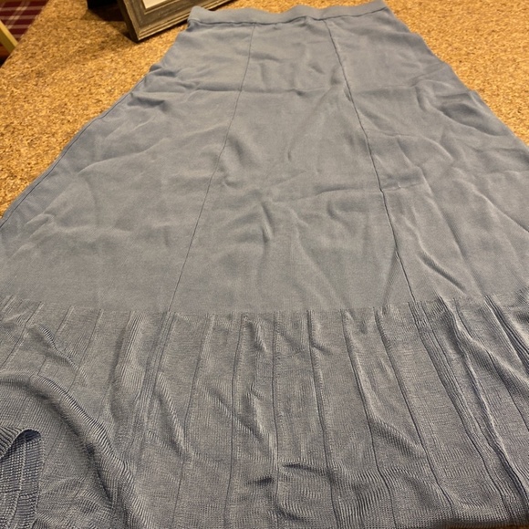 Just Reduced NWT Amore Knitwear Blue Skirt and Top Set Medium Stretchy - Picture 15 of 15